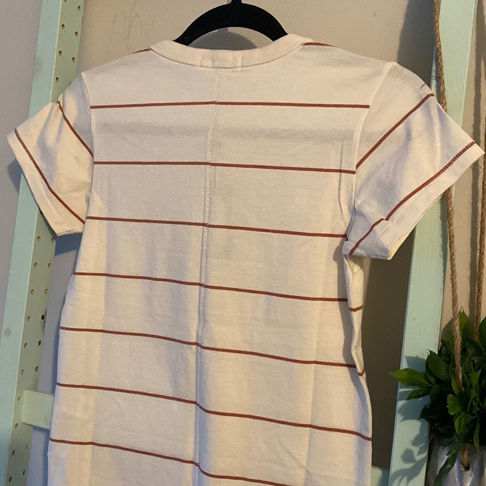 NWT rag & bone The Stripe Organic Cotton T-Shirt in Rust - Picture 8 of 13